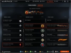 CONTA WARFACE PATENTE 60