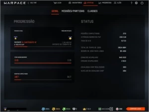CONTA WARFACE PATENTE 60