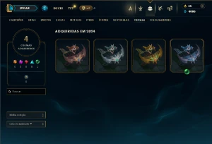 Prata 4 com 50 Champs e 10 Skins - League of Legends LOL