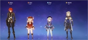 Genshin Impact - Albedo, Klee, Diluc, Qiqi, Jean rank 46