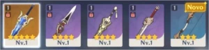 Reroll com arma 5 estrelas genshin - Genshin Impact