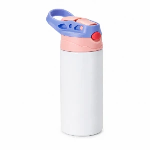Squeeze de Alumínio Branco com Tampa Rosa - 300 ml - Artesanato e Personalizados