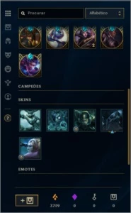 Conta League Of Legends 143 Skins Borda Gold LOL