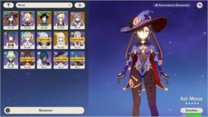 Keqing, Mona, Venti (Keqing e Venti com C1) AR43 - Genshin Impact