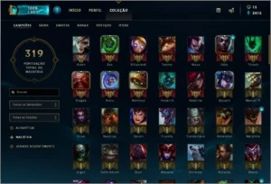 CONTA LEAGUE OF LEGENDS NÍVEL 55 PRATA 2 BORDA DE OURO MMR+ LOL