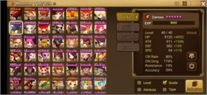 #410 Seara Tiana Zaiross Psama Rica - Summoners War