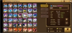 #410 Seara Tiana Zaiross Psama Rica - Summoners War