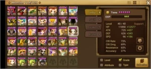 #410 Seara Tiana Zaiross Psama Rica - Summoners War
