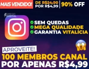 [Promoção] 100 Membros Canal Instagram Por Apenas R$4,99 - Redes Sociais