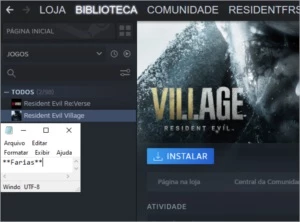Conta STEAM com Resident Evil Village