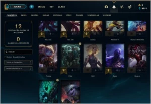 Conta diamante 4 com mmr alto / 71% winrate com espólios - League of Legends LOL
