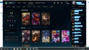CONTA LEAGUE OF LEGENDS - PRATA IV - 75 CHAMPS - 28 SKINS LOL