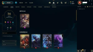 Conta Lol Lvl 98 Platina - League of Legends