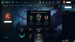 Conta Lol Lvl 98 Platina - League of Legends