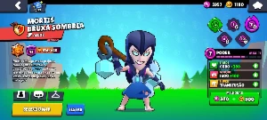 Conta Brawl Stars com a shelly bruxinha e diversas skins