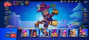 Conta Brawl Stars com a shelly bruxinha e diversas skins