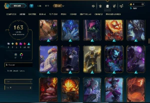 Unranked com TODOS os Champs e 163 Skins ( MAIN SUP ) - League of Legends LOL