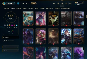 Unranked com TODOS os Champs e 163 Skins ( MAIN SUP ) - League of Legends LOL