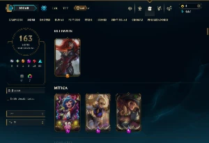 Unranked com TODOS os Champs e 163 Skins ( MAIN SUP ) - League of Legends LOL