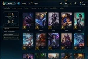 Conta bronze 4 com 47 Champs e 32 Skins + 18 Cromas - League of Legends LOL