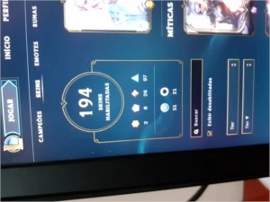 Conta League of Legends com 194 skin incluindo 7 míticas LOL