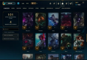 Prata 3 com 65 Champs e 12 Skins - League of Legends LOL
