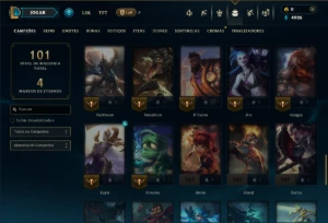 Prata 3 com 65 Champs e 12 Skins - League of Legends LOL