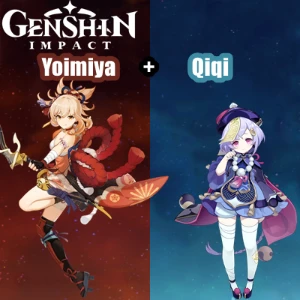 Conta Genshin Impact AR 7 com Yoimiya e Qiqi ⭐