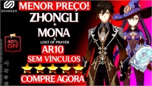 Genshin Impact conta ZHONGLI MONA  LOST OF PRAYER  AR10