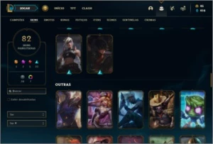 Conta Mestre flex com 125 Champs e 82 skins +1 Prestigio - League of Legends LOL