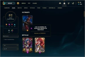 Conta Mestre flex com 125 Champs e 82 skins +1 Prestigio - League of Legends LOL