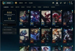 Conta Mestre flex com 125 Champs e 82 skins +1 Prestigio - League of Legends LOL