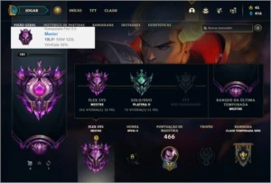 Conta Mestre flex com 125 Champs e 82 skins +1 Prestigio - League of Legends LOL