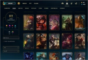 Conta Mestre flex com 125 Champs e 82 skins +1 Prestigio - League of Legends LOL