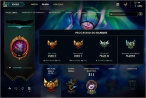 Conta Ouro II com 140 skins (ouro desde a season 6) - League of Legends LOL