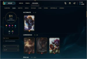 Conta League of Legends - 2012 - 81 skins - All Champions LOL