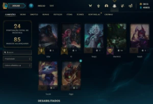 Conta LoL com RP, 47 Campeões e Essências - League of Legends