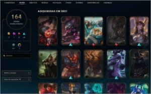 164 Skins + Ryze Triunfante(Campeonato Oficial) - All Champz - League of Legends LOL