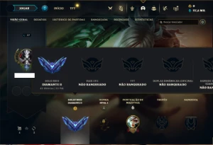 Conta diamante 2 com 20 Champs e 14 Fragmentos de skins - League of Legends LOL