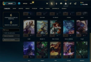 Conta diamante 2 com 20 Champs e 14 Fragmentos de skins - League of Legends LOL
