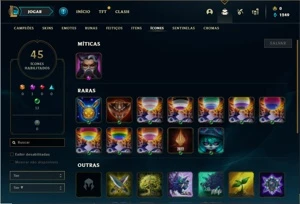 Conta ouro 4 com 32 Champs e 7 Skins + 1 Fragmento - League of Legends LOL