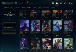 Conta ouro 4 com 32 Champs e 7 Skins + 1 Fragmento - League of Legends LOL