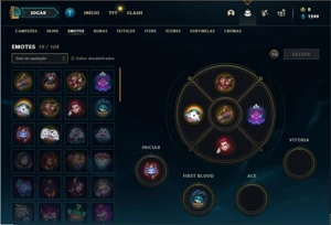 Conta ouro 4 com 32 Champs e 7 Skins + 1 Fragmento - League of Legends LOL