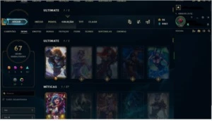 Conta LoL + 70 Skins + Muitos espólios - League of Legends