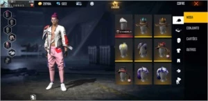 Vendo conta de free fire Top tenho duas calça angelical