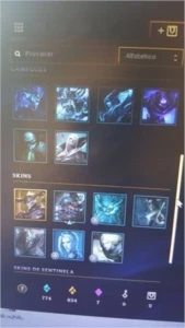 Acc OURO I(75pdl) com 422 Skins - League of Legends LOL