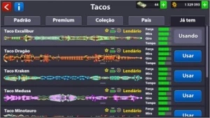 Conta 8 Ball Pool 7 Tacos Lendarios - Melhor preco promo