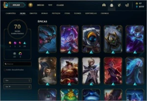 Conta LOL Lv. 168 Unranked 70 Skins - League of Legends