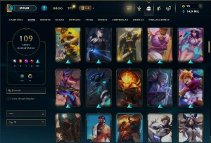 Unranked com 150 Champs e 109 Skins ( ADC / JG / TOP ) - League of Legends LOL