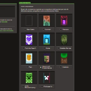Conta Minecraft Capas Raras